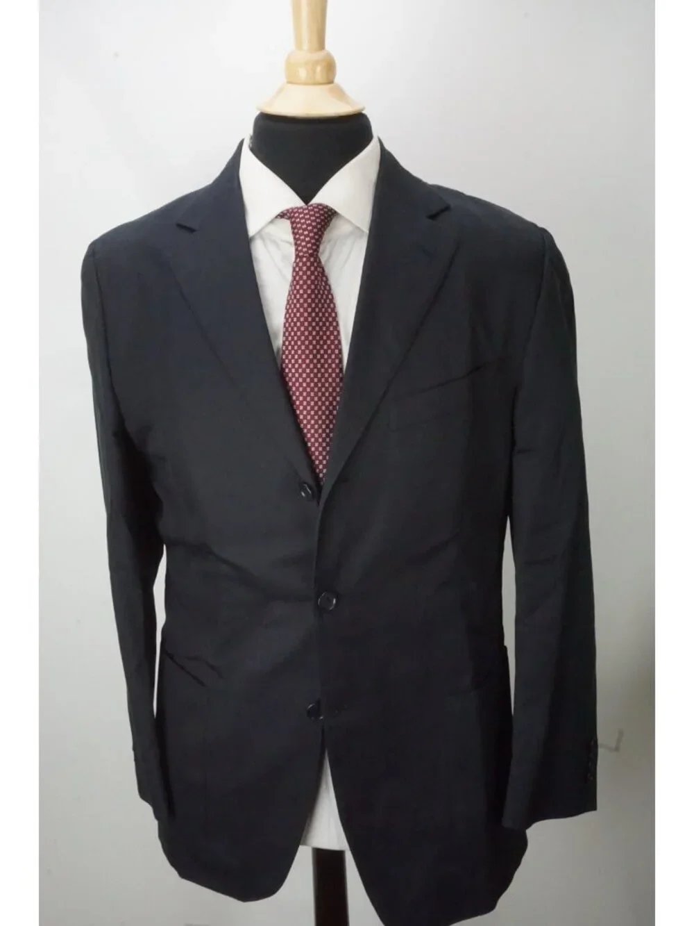 Gruppo Sartoriale Navy Blue Cotton 2 Pc Suit Jacket Pants Sz 52 EU BRAND NEW
